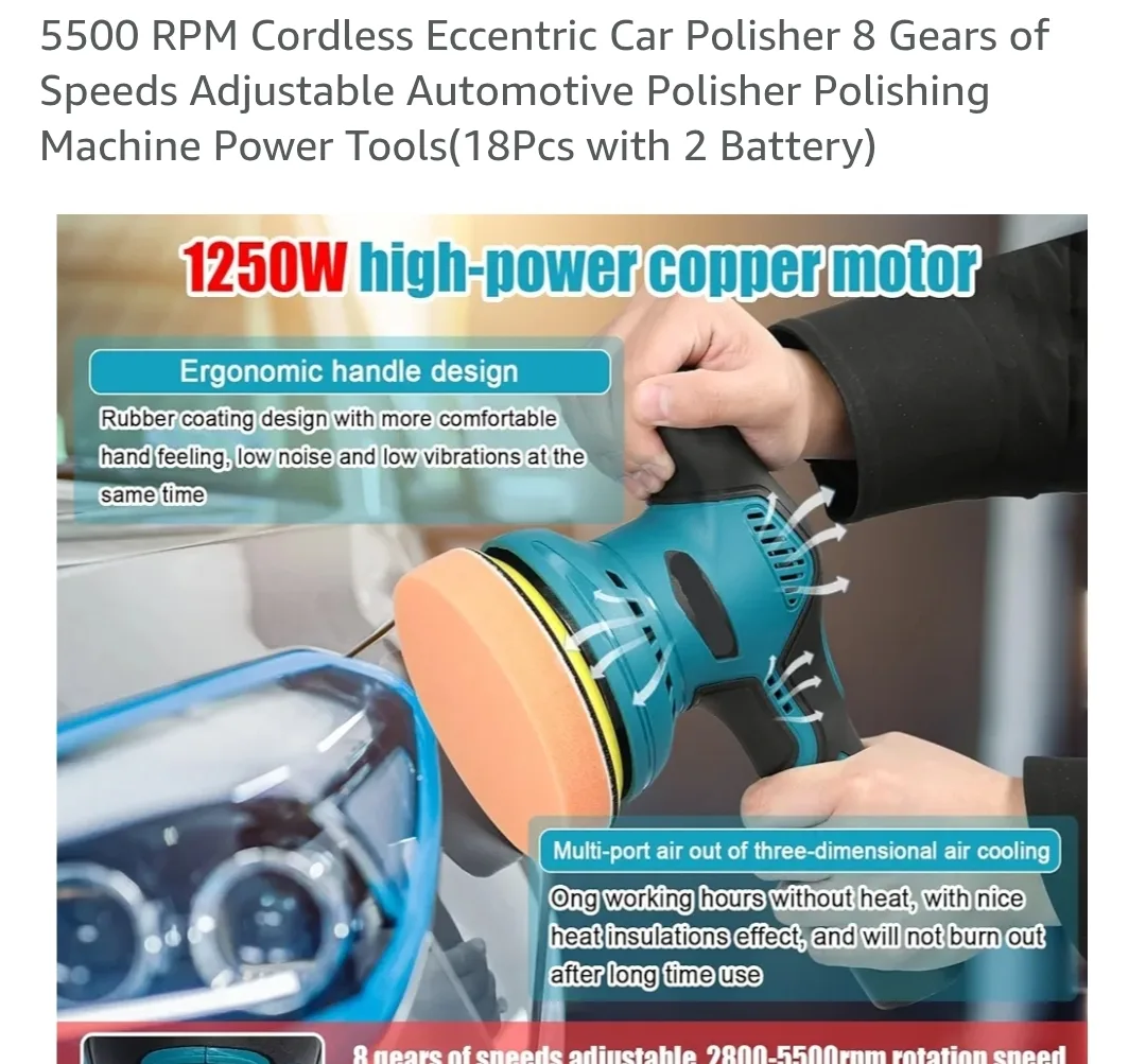 Cordless sander / Polisher for car ,home, work thumbnail