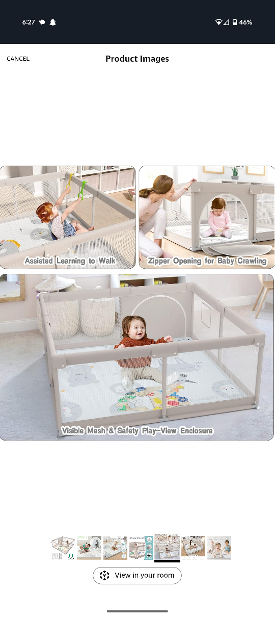 Baby Playpen, Beige, 47x47 inch - photo 4