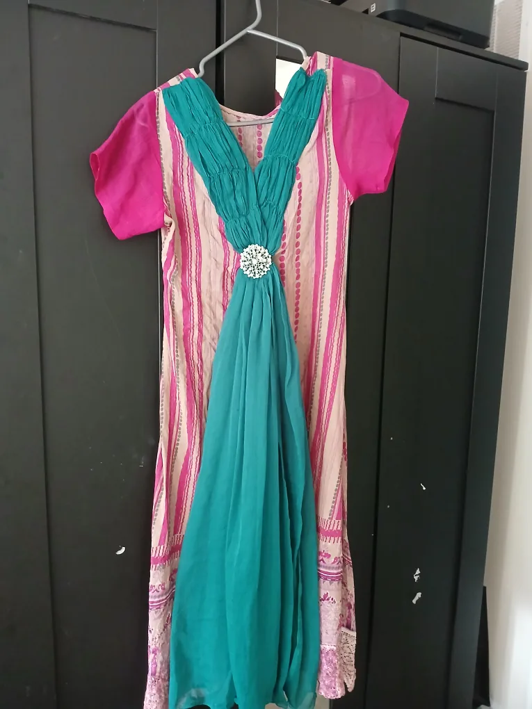 Pink & Turquoise Dress thumbnail