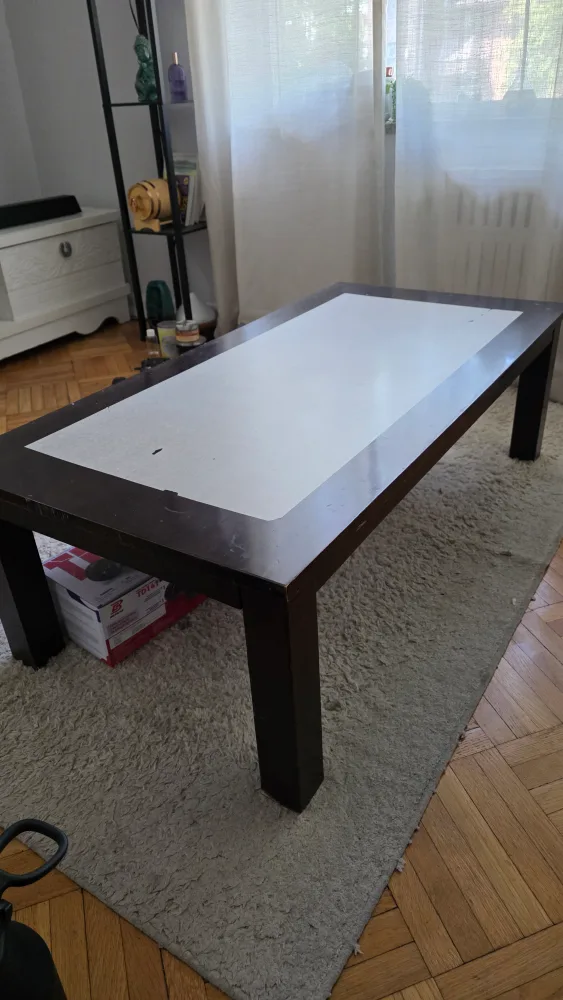 Coffee Table - Brown and White