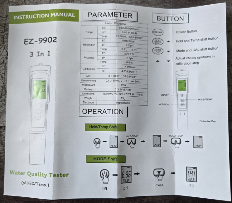 Water Quality Tester EZ-9902 - photo 5