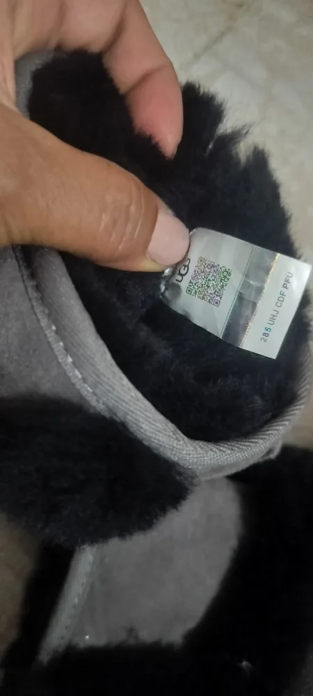 UGG Gray Suede Boots with Fur Trim image indicator(7)