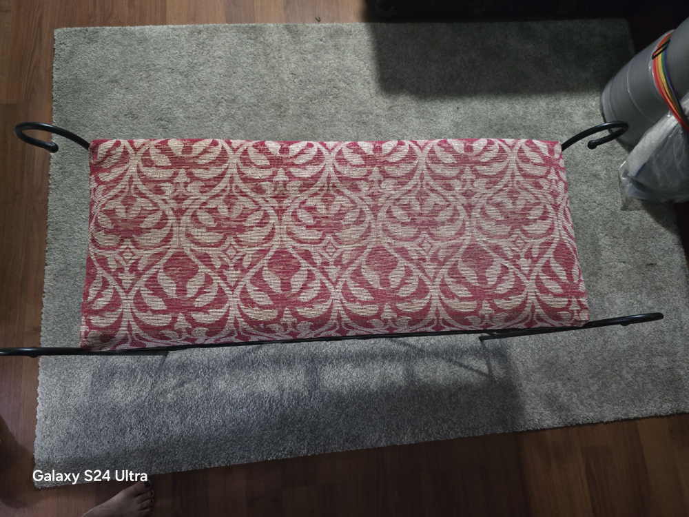 Upholstered Bench with Metal Frame