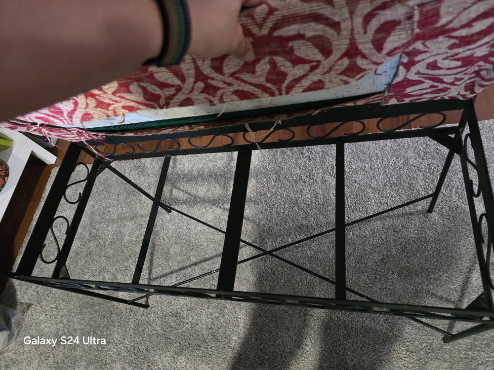 Upholstered Bench with Metal Frame - photo 2
