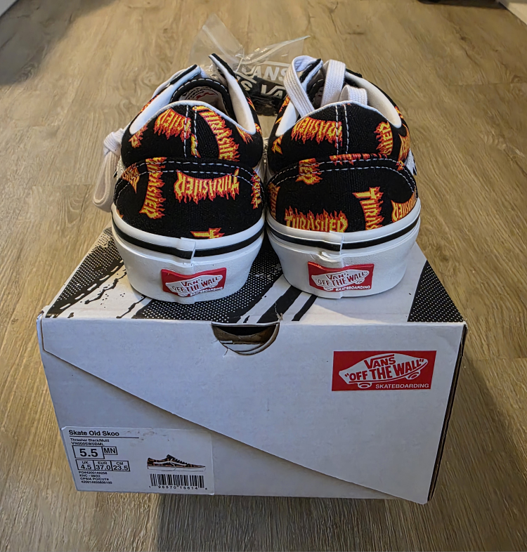 Vans x Thrasher Skate Old Skool Shoes - Size 5.5 - photo 3