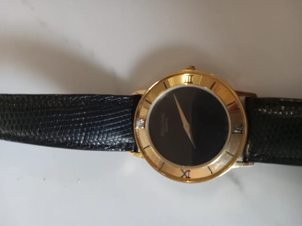 Accutron Quartz Gold & Black Watch image indicator(6)