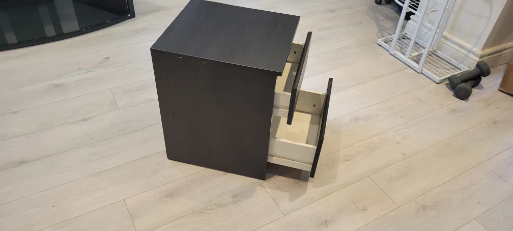 Black 3-Drawer Bedside Table image indicator(3)