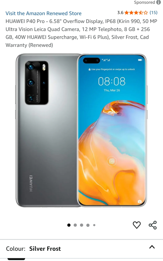 Huawei P40 Pro - Silver Frost - Like New!
