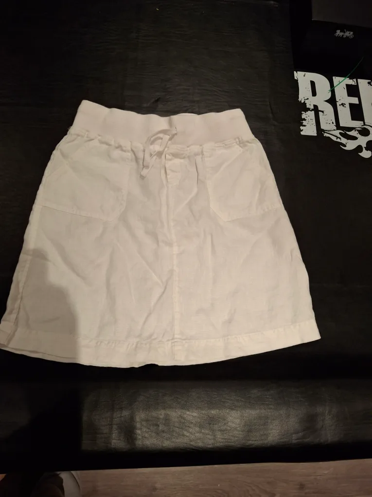 Womens RW &CO linen white skirt thumbnail
