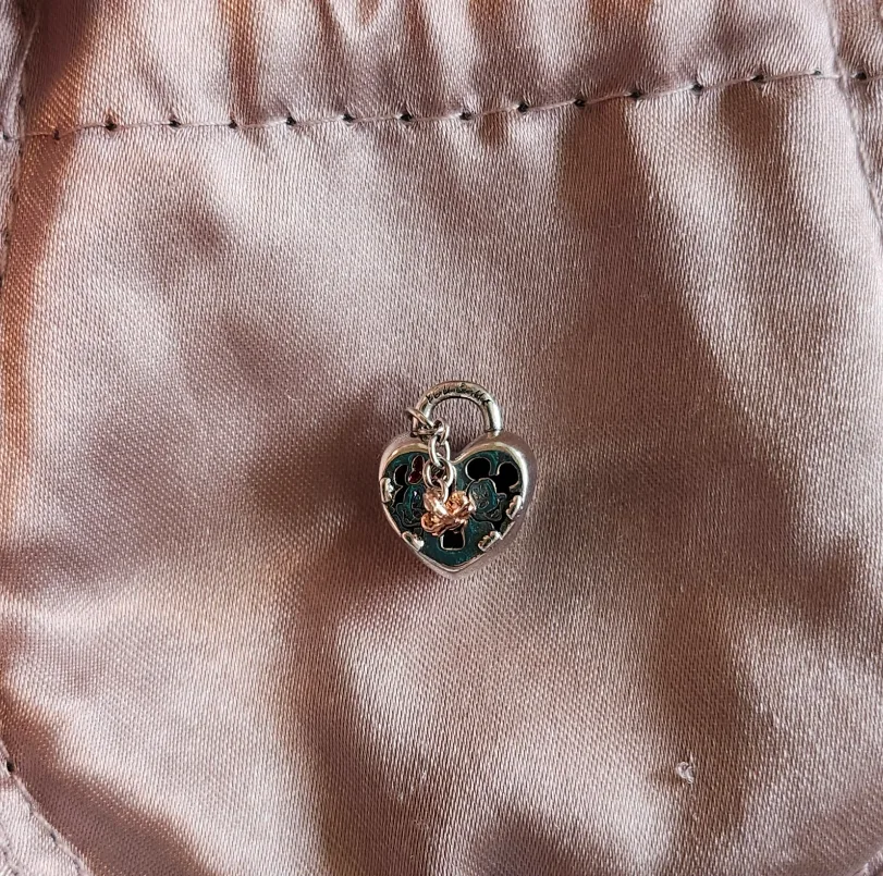 Disney Mickey Mouse Heart Lock Charm with Key image indicator(2)