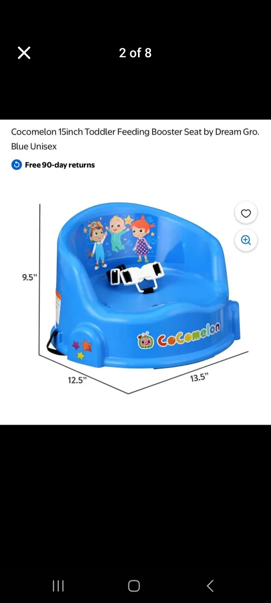 Cocomelon Toddler Feeding Booster Seat - Blue thumbnail