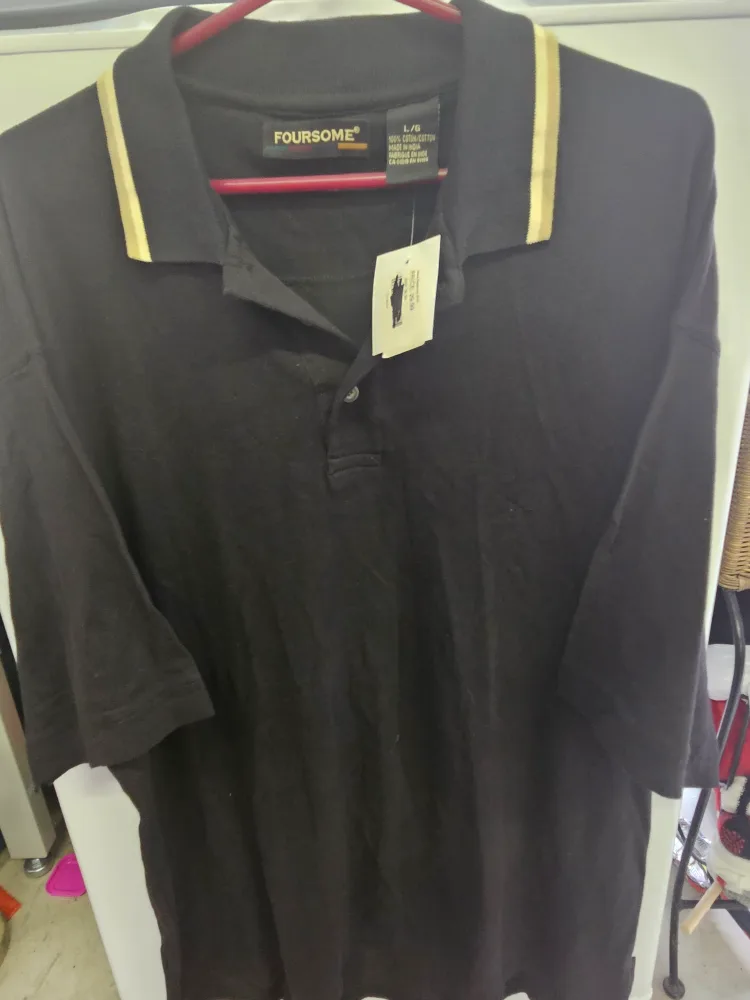 Foursome Black Polo Shirt - Large - New with Tags! thumbnail