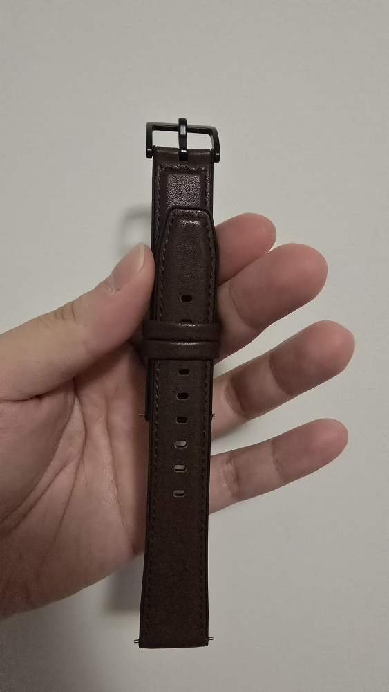 Brown Leather 20mm Smart Watch Strap