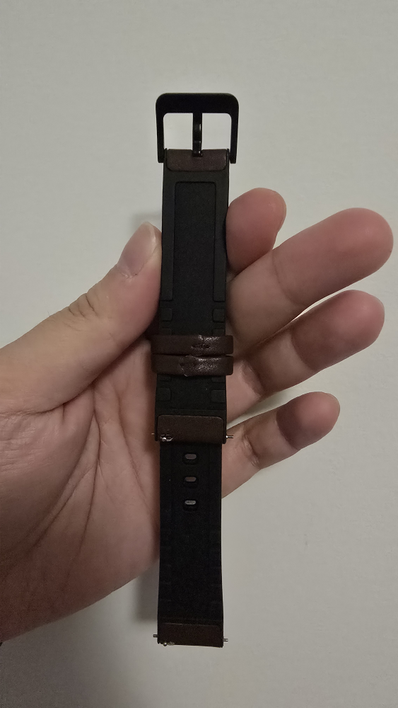 Brown Leather 20mm Smart Watch Strap - photo 2