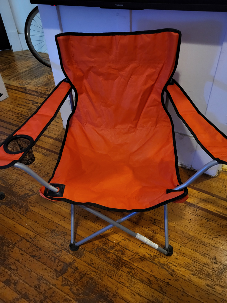 Folding Camping Chairs - Blue & Orange