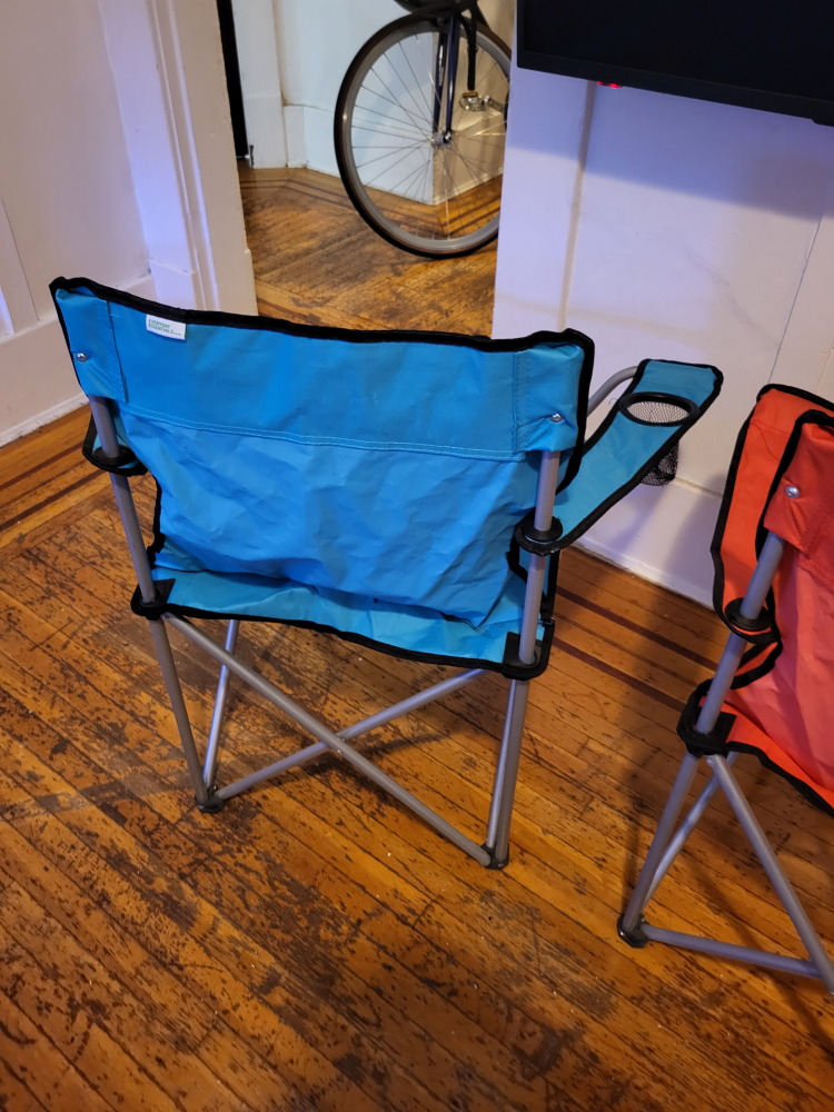Folding Camping Chairs - Blue & Orange - photo 3