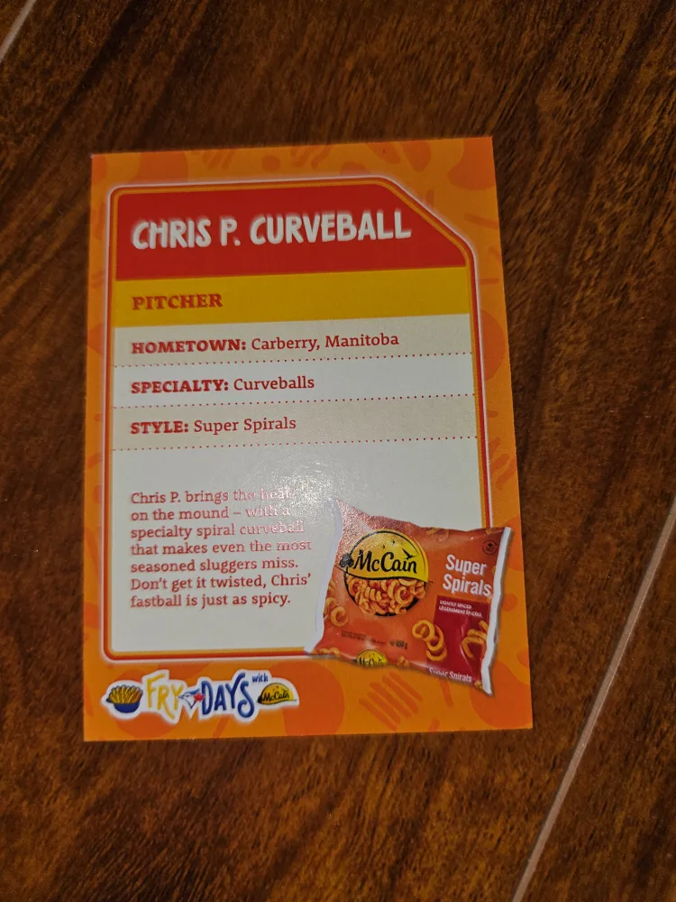 Chris P. Curveball Baseball Card image indicator(2)