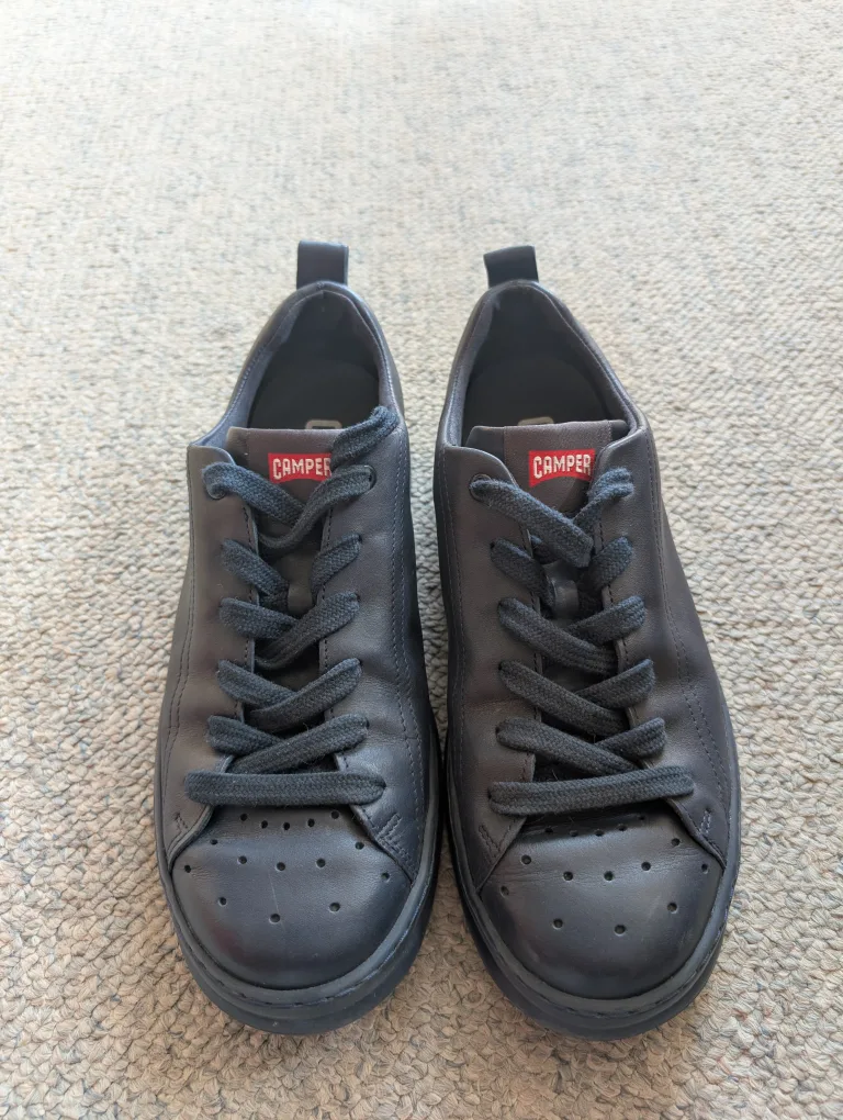 Camper Navy Blue Leather Sneakers thumbnail