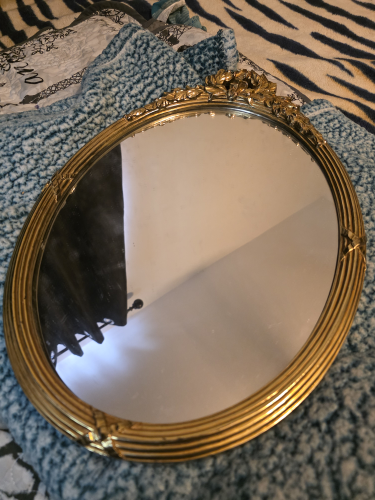 Gold Oval Mirror