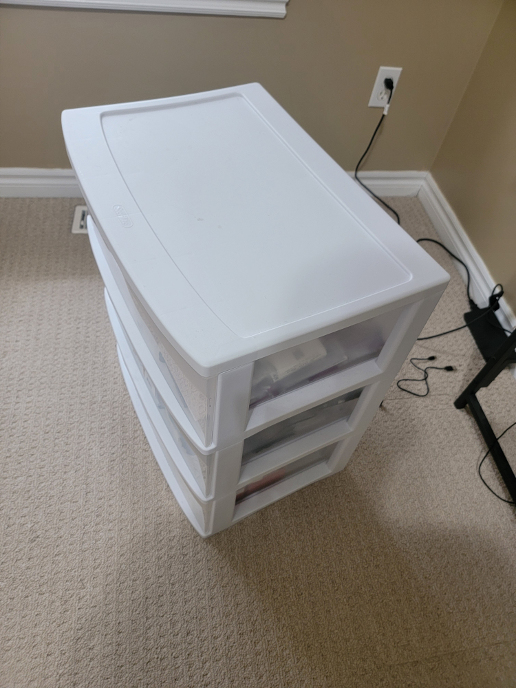 Sterilite Wide 3 Drawer White Cart – Like New - photo 3