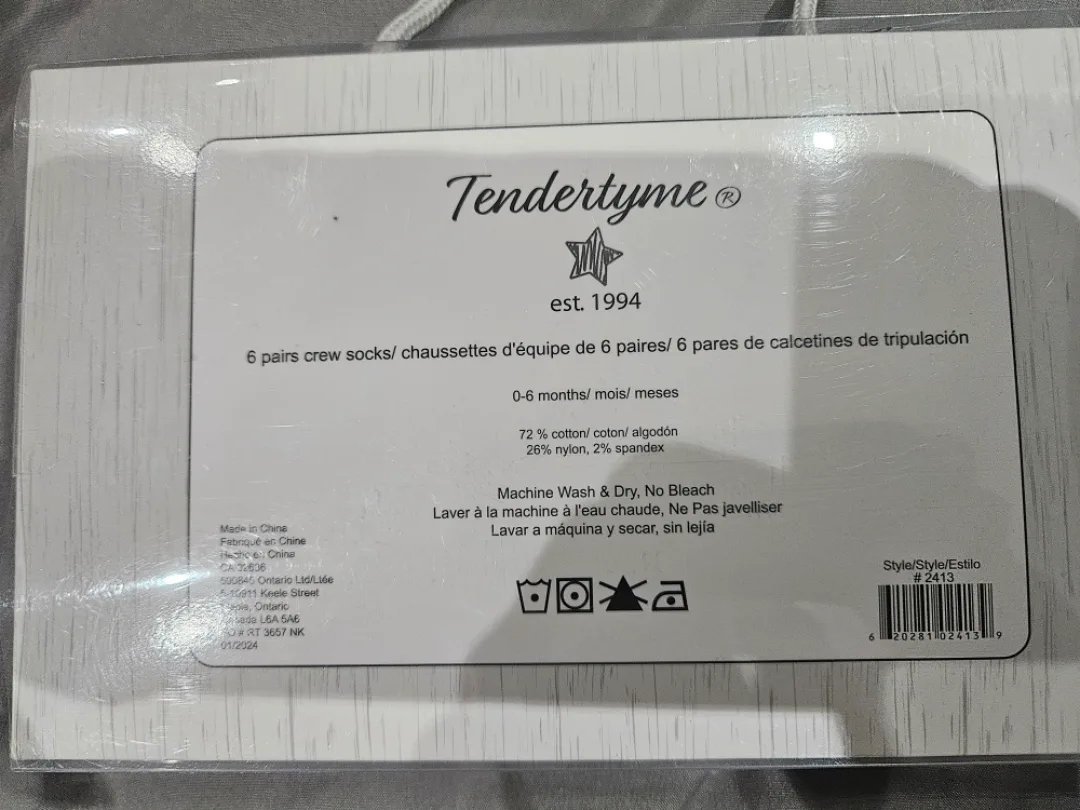 Tendertyme Baby Socks - 6 Pairs, 0-6 Months image indicator(2)