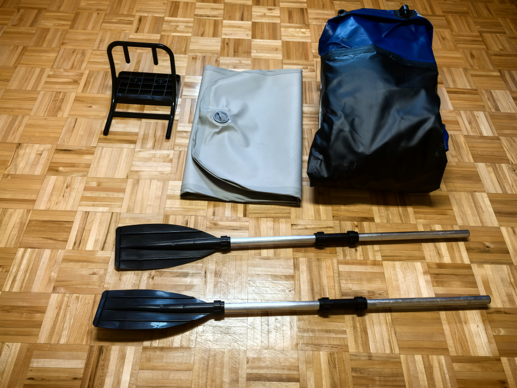 IHOMEINF Inflatable Fishing Boat For 2 Fishing Adults
