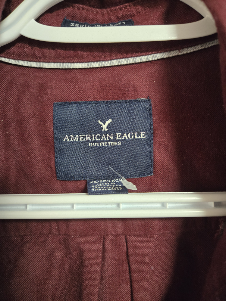 American Eagle Outfitters XS Burgundy Shirt - photo 2
