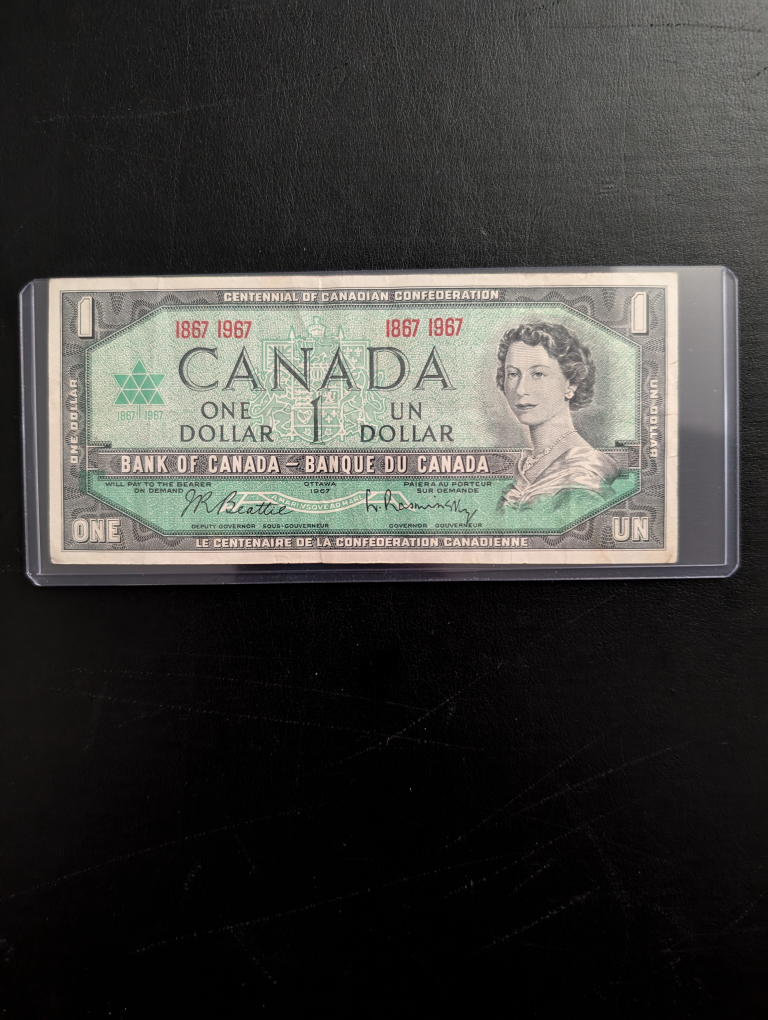 Canadian Centennial $1 One Dollar Bill