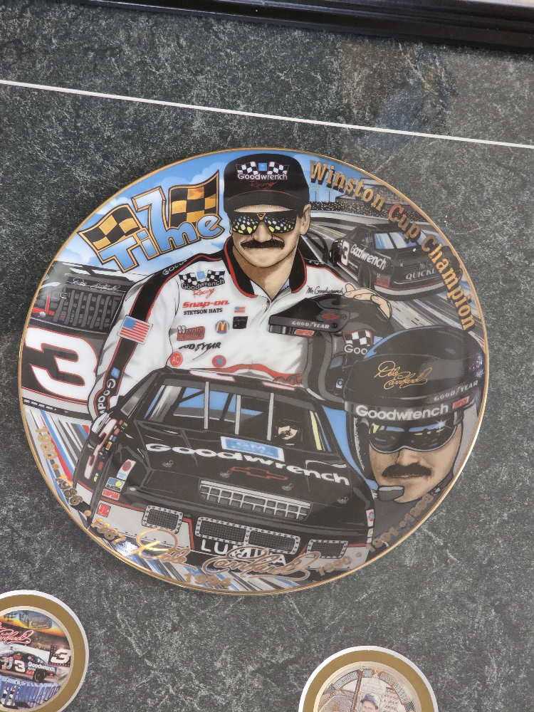 Dale Earnhardt 7 Time Winston Cup Champion Framed Plate - photo 2