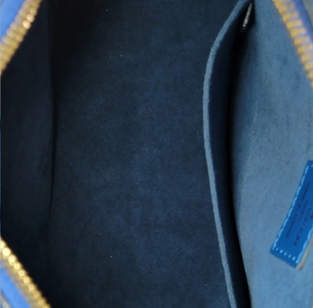 **Vintage** Louis Vuitton Sablon Epi Leather Blue Handbag image indicator(6)