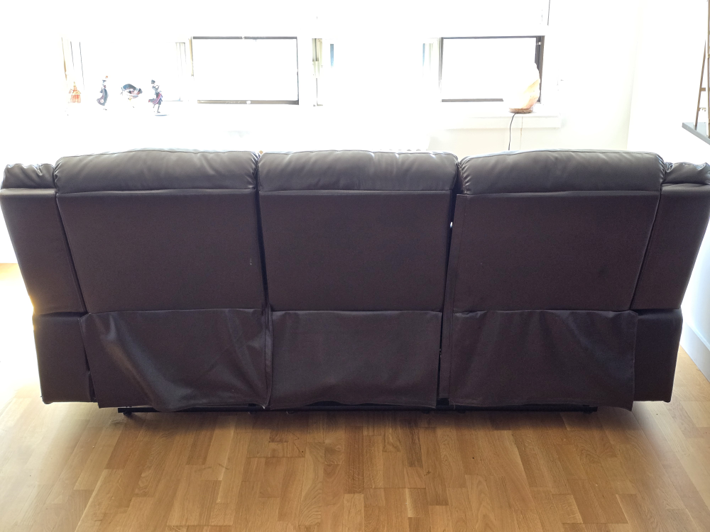 Brown Leather Reclining Sofa (price negotiable) - photo 3