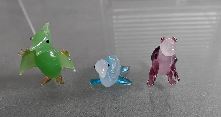 Mini Glass Dinosaur Figurines Set 💖🧡 image indicator(4)