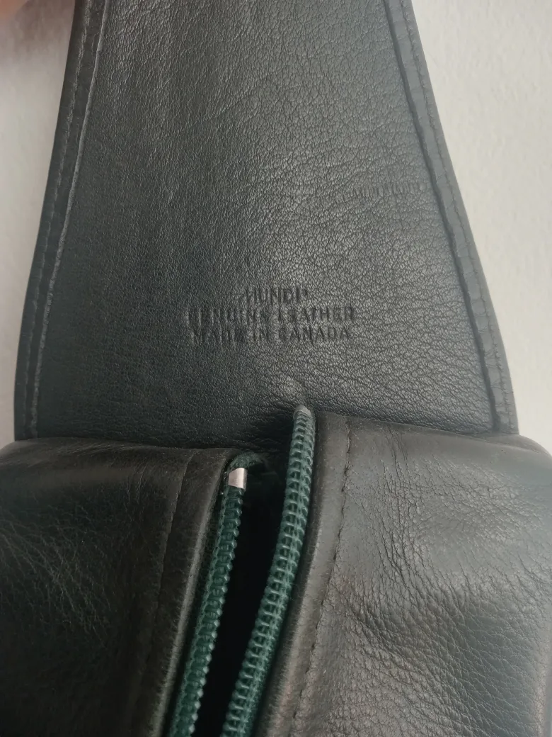 genuine leather real Emerald green cross body bag image indicator(7)