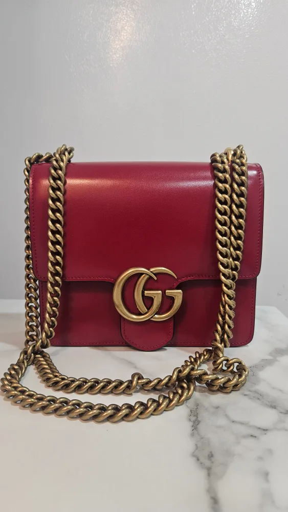 Gucci Marmont Small Shoulder Bag - Red thumbnail