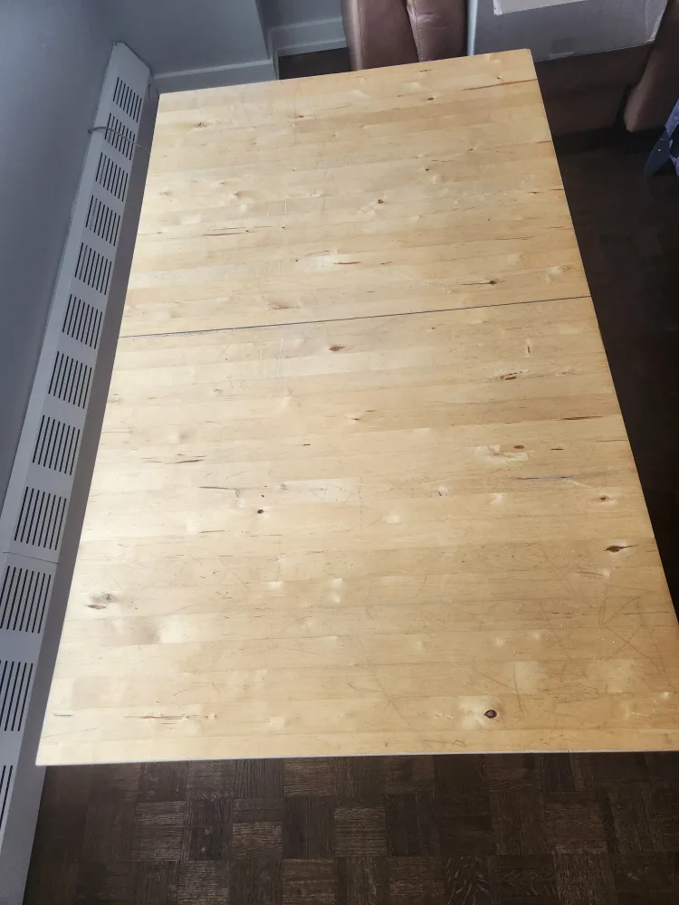 MOVING SALE! Wooden Extendable Dining Table image indicator(3)