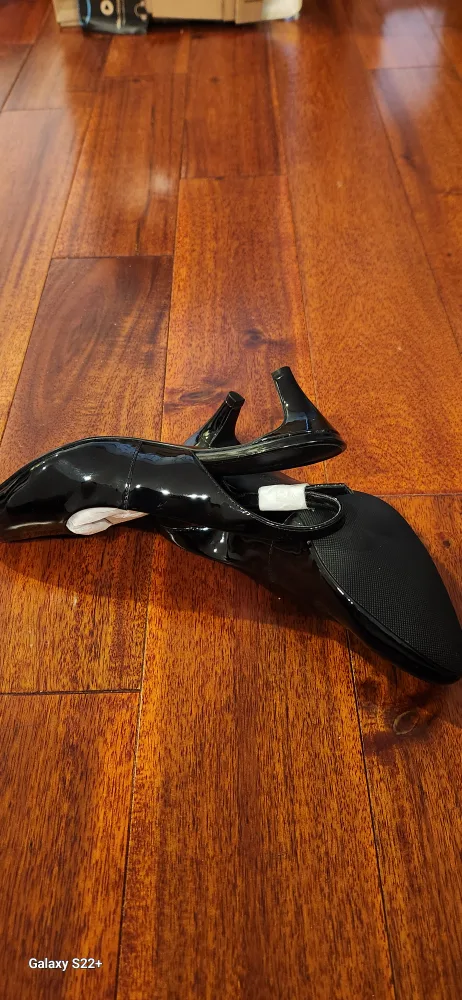 New Trotters Black Patent Slingback Heels thumbnail