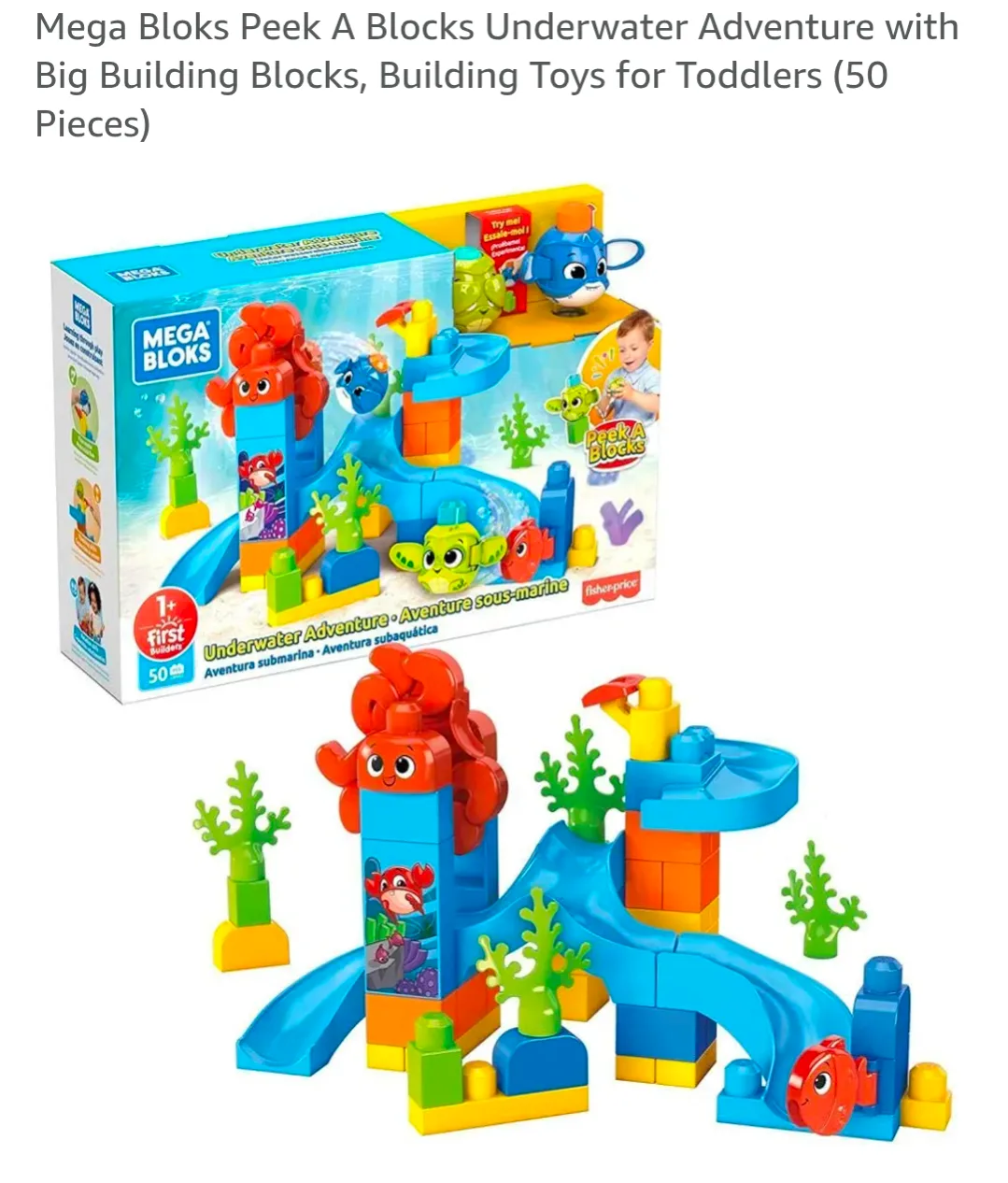 Mega Bloks Peek A Blocks Underwater Adventure (50 Pieces) thumbnail