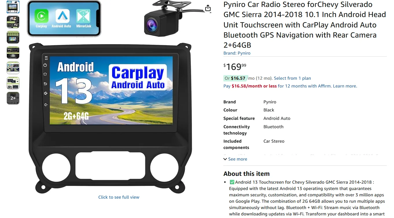 Car Radio Stereo for Chevy Silverado GMC Sierra BNIB image indicator(2)