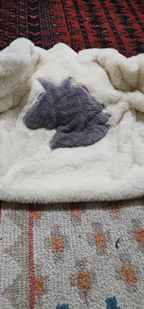 Fuzzy Cream Baby/Toddler Hooded Jacket image indicator(2)