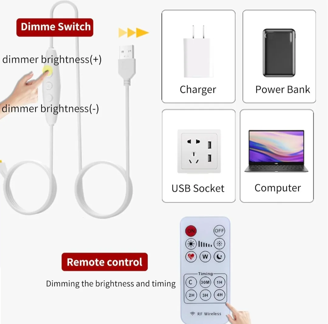 LED Strip Lights with Remote Dimmable Switch Natural White image indicator(6)