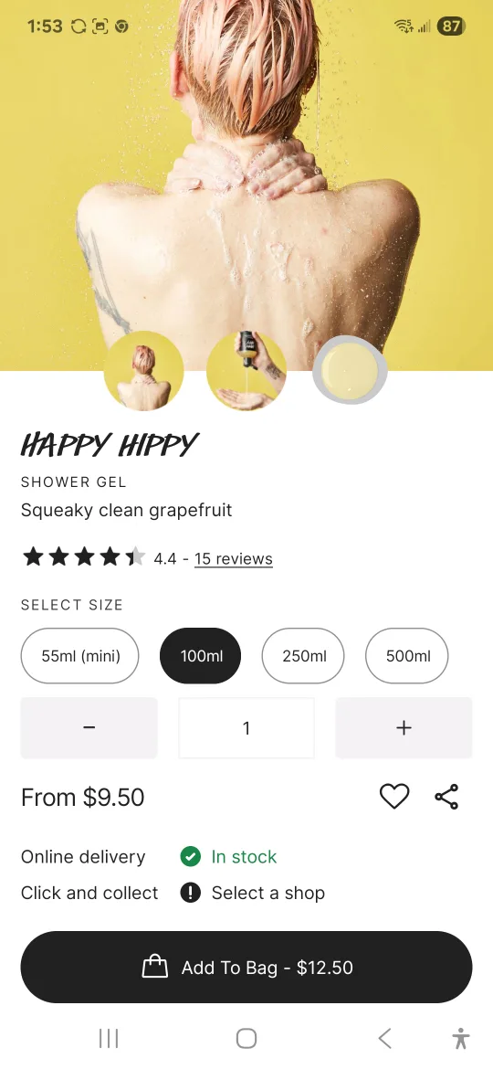 Lush Happy Hippy Shower Gel 100ml thumbnail