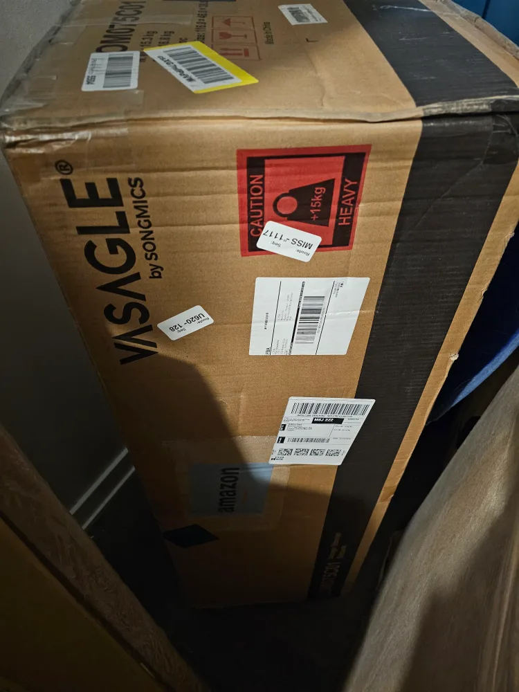 *NEW IN BOX*  Vasagle Storage Ottoman Bench - Forest Green image indicator(10)