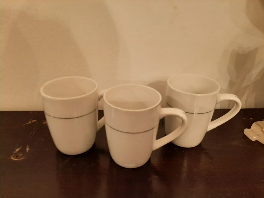 3 Esmeralda White Mugs thumbnail