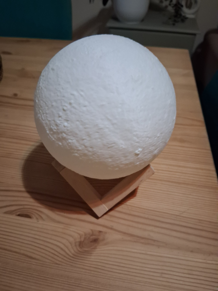 Moon Lamp with Wooden Stand - photo 3