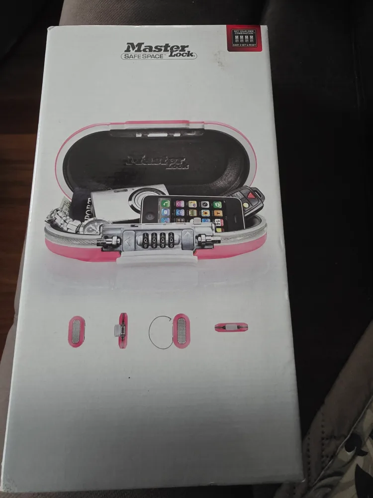 Master Lock Safe Space Portable Lock Box - Pink thumbnail