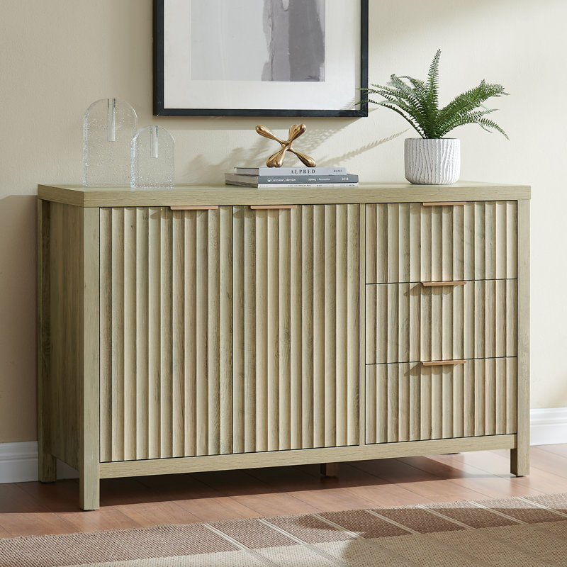Fluted Panel Accent Cabinet - Great Condition!