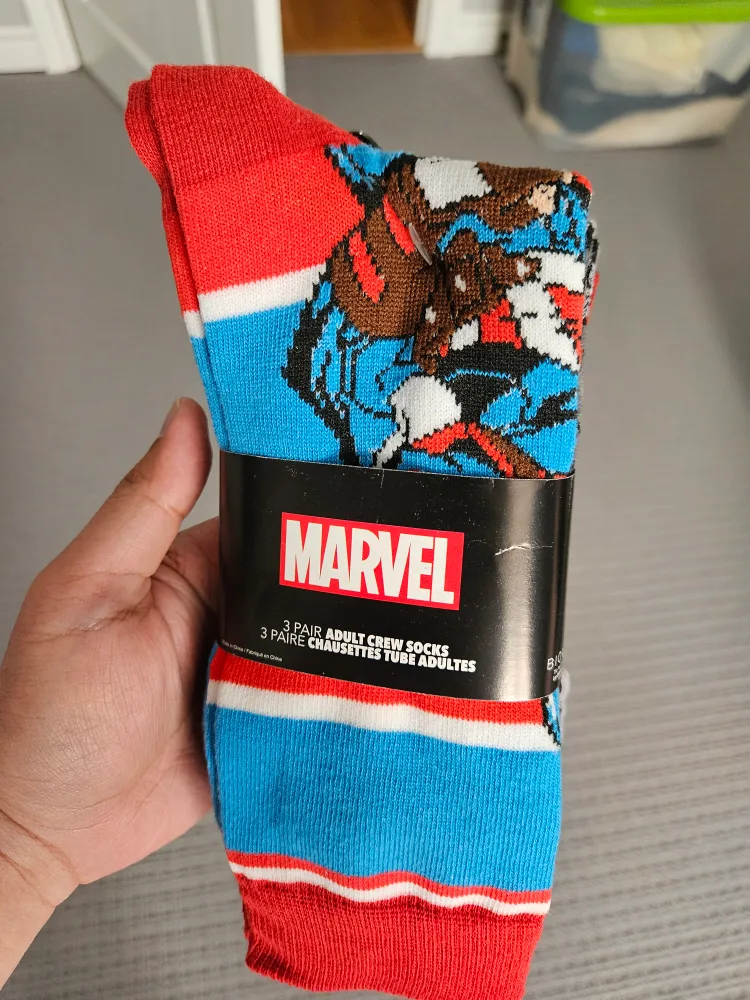 Marvel 3-pack socks thumbnail