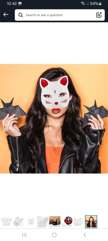 NEW!  DIY White Fox Mask - Cosplay, Halloween (5 pack) image indicator(2)