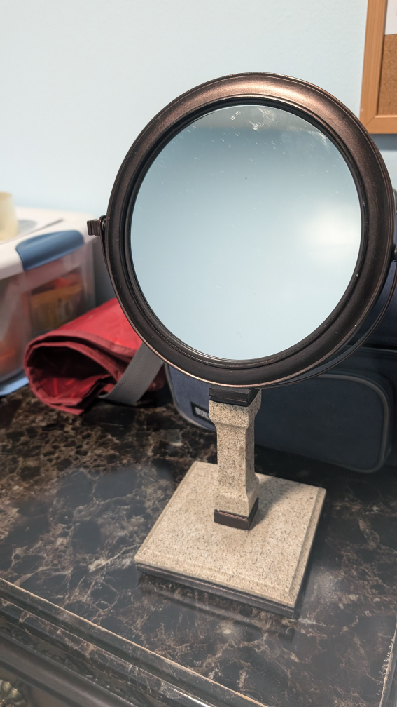 Tabletop Vanity Mirror - Round, Adjustable