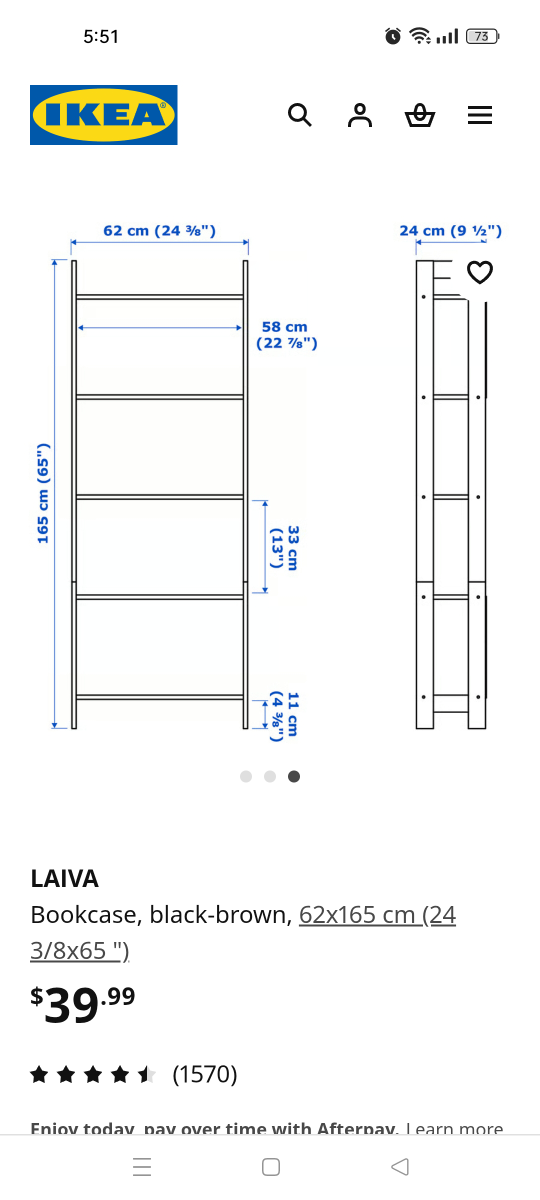 IKEA LAIVA Bookcase - Black-Brown - photo 2